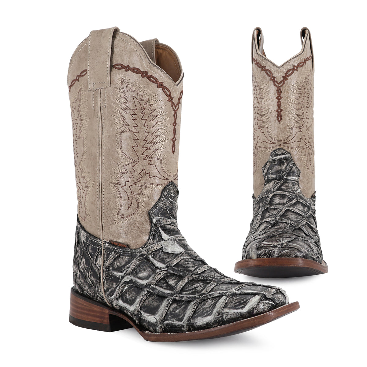 Bota Vaquera Bulldog Para Caballero Piel Pescado