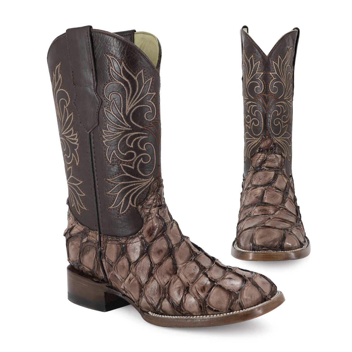 Bota Vaquera Bulldog Para Caballero Piel Pescado