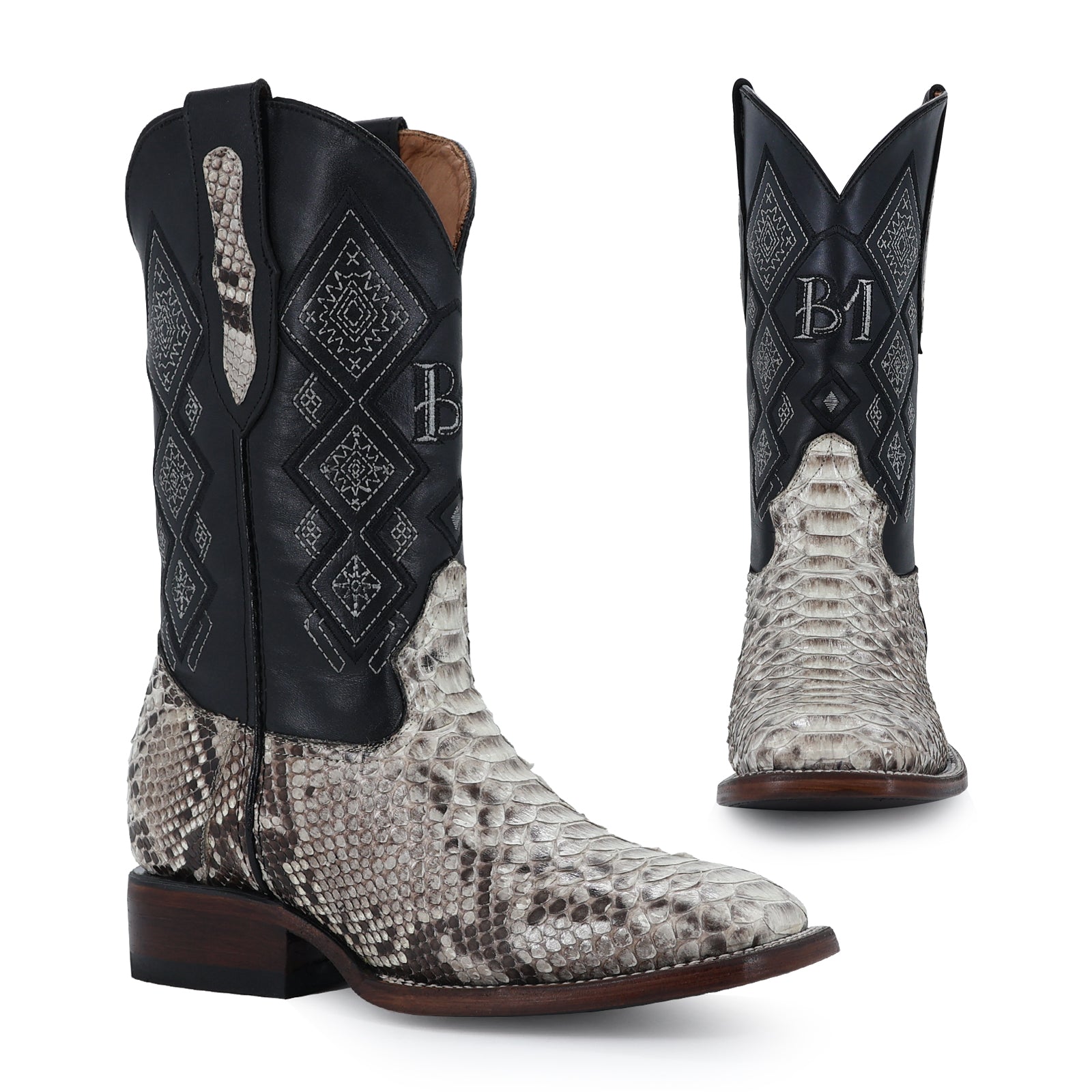 Bota Vaquera Bulldog Pitón Natural