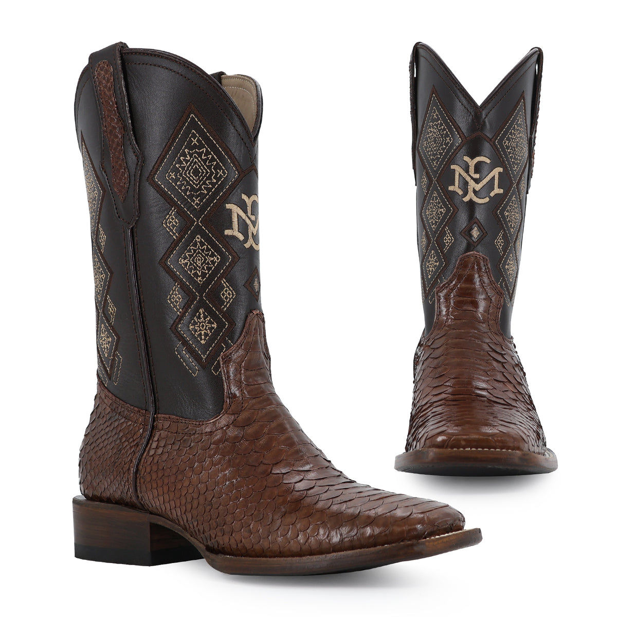 Bota Vaquera Bulldog Para Caballero Piel De Pitón