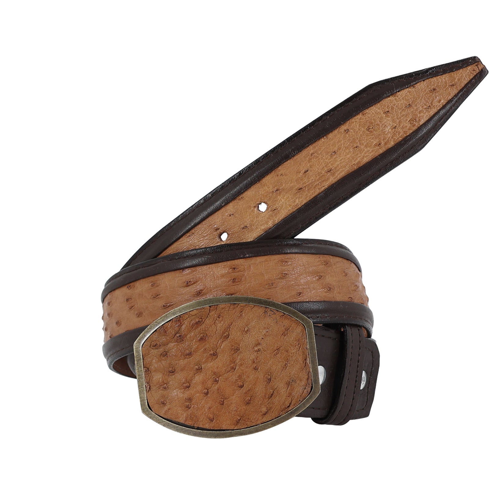 Combo Bota Y Cinto CUA A Elegir Bota Bulldog Avestruz Coñac