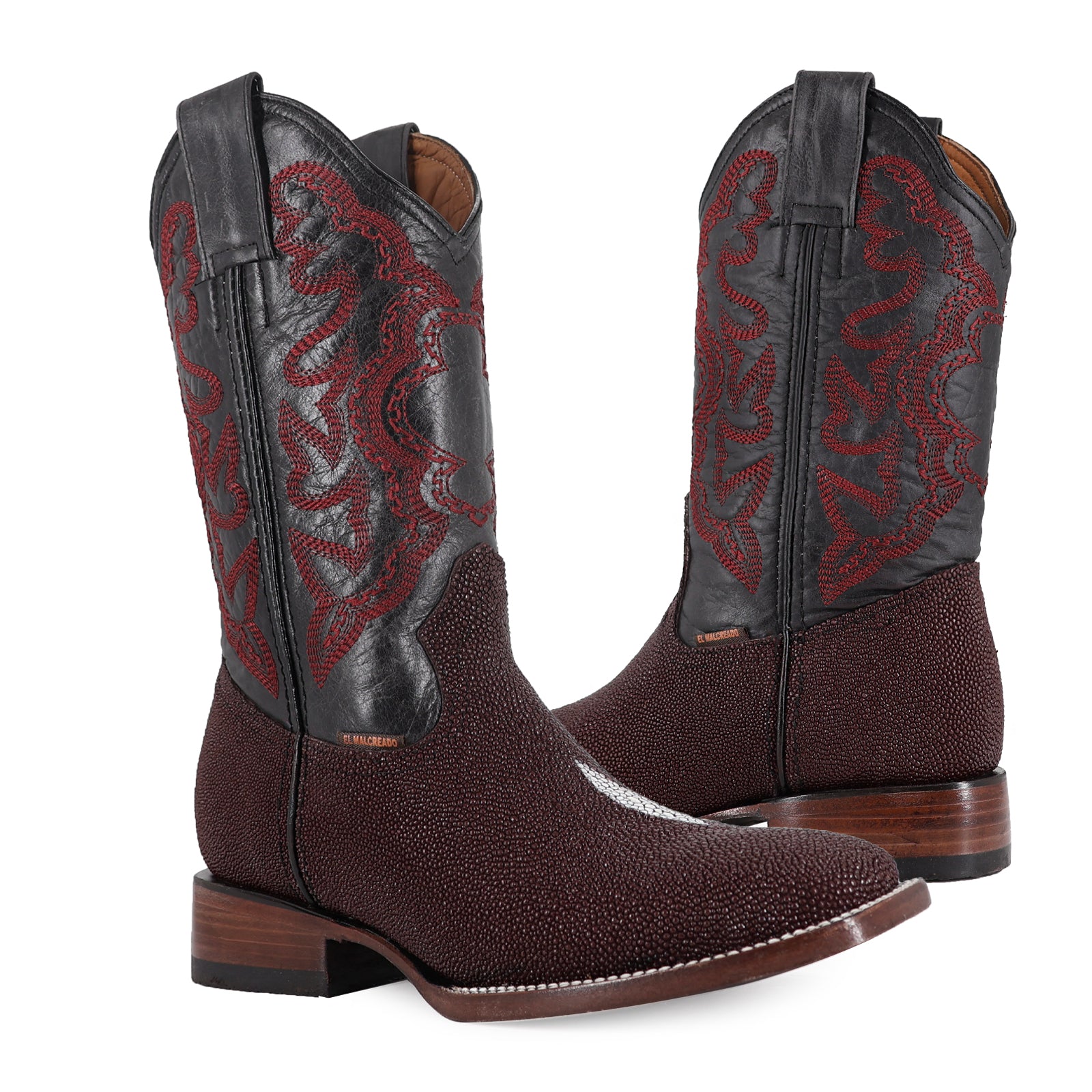 Bota Vaquera Bulldog Mantarraya Macho Vino