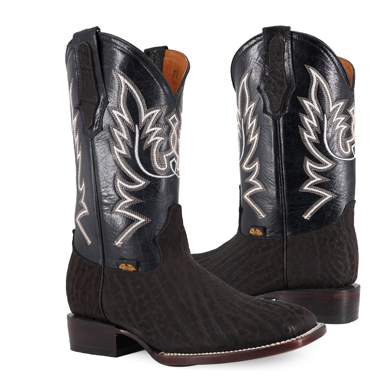 Bota Vaquera Bulldog Cuello De Toro Negro