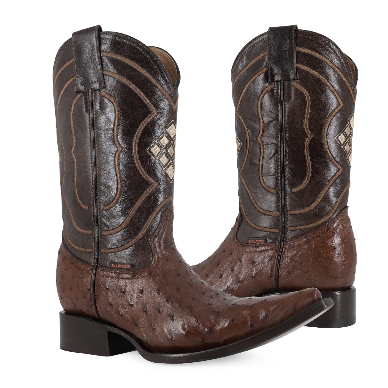 Bota Vaquera Chihuahua Avestruz Cafe