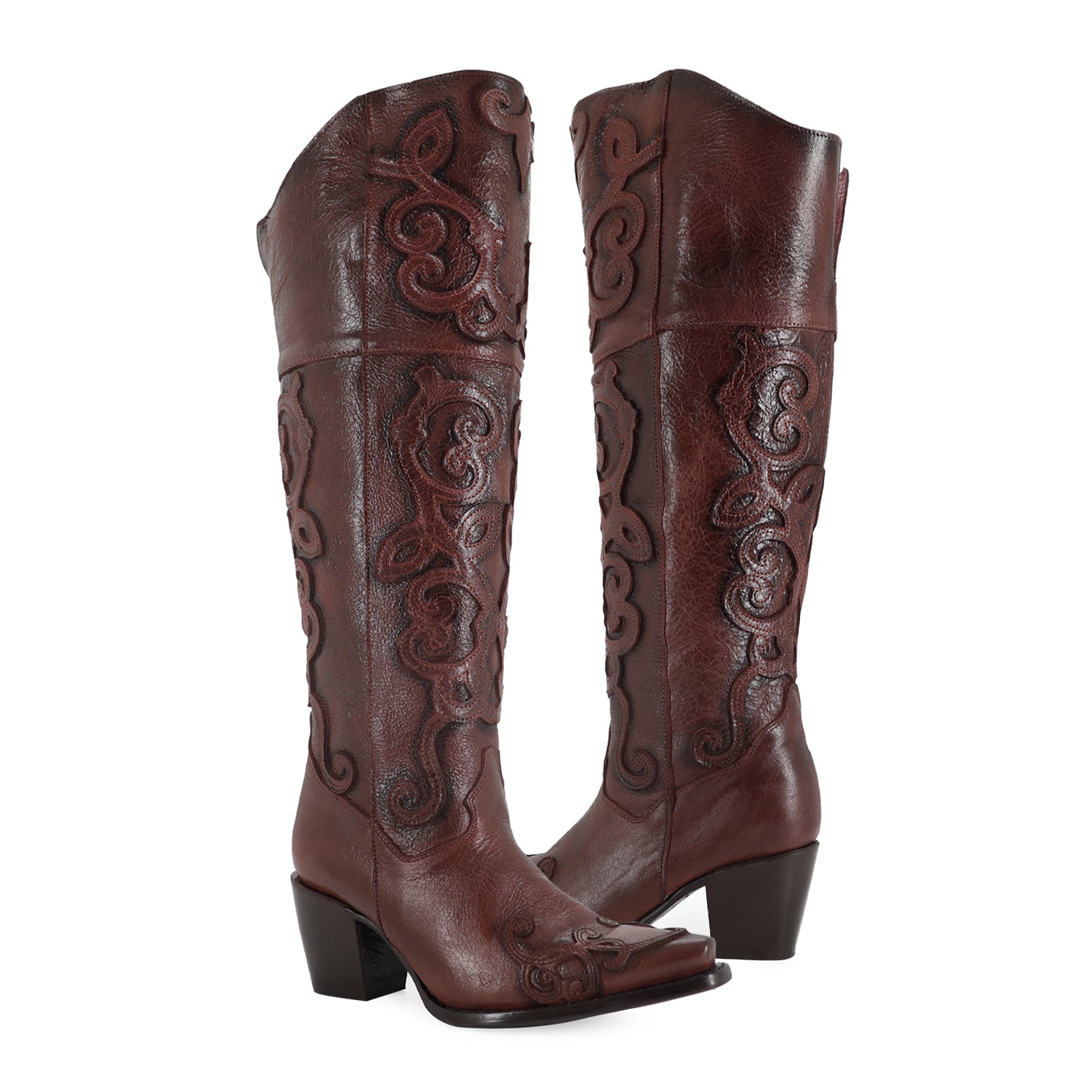 Bota vaquera para dama de piel modelo Marbella