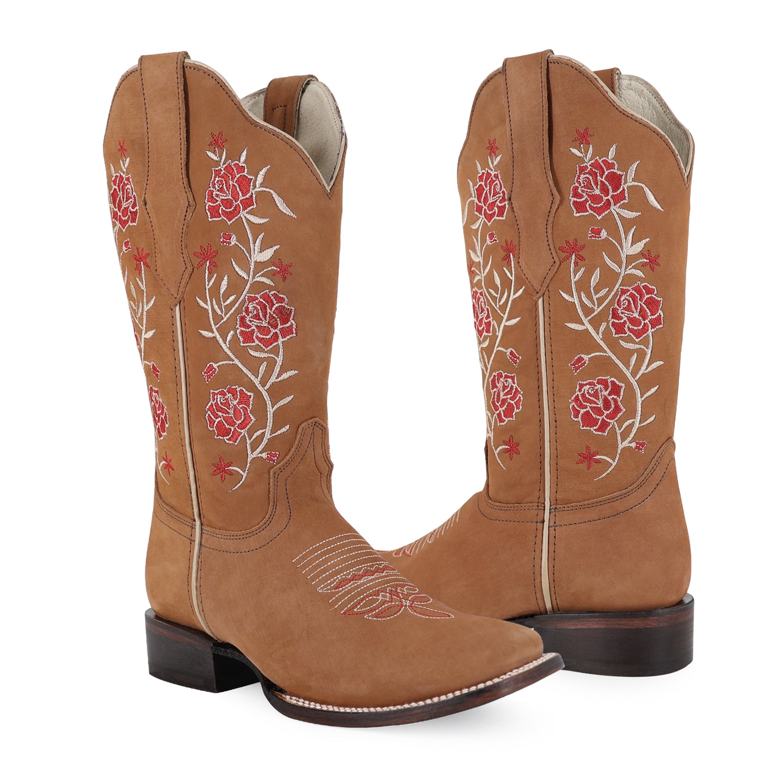 Bota vaquera para dama de piel modelo Rosalia