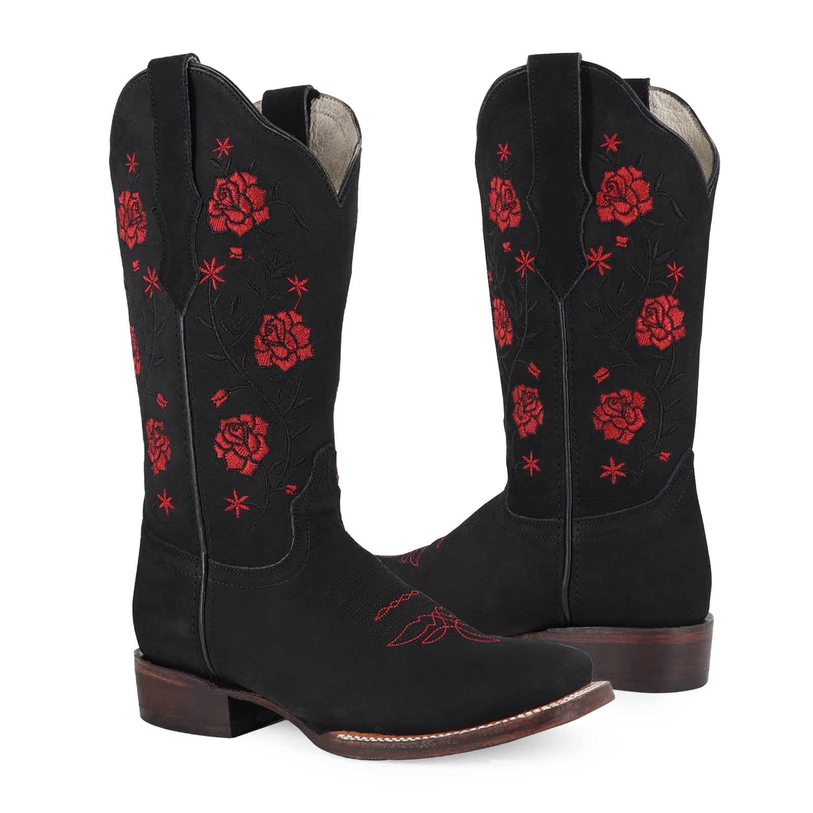 Bota vaquera para dama de piel modelo Rosalia