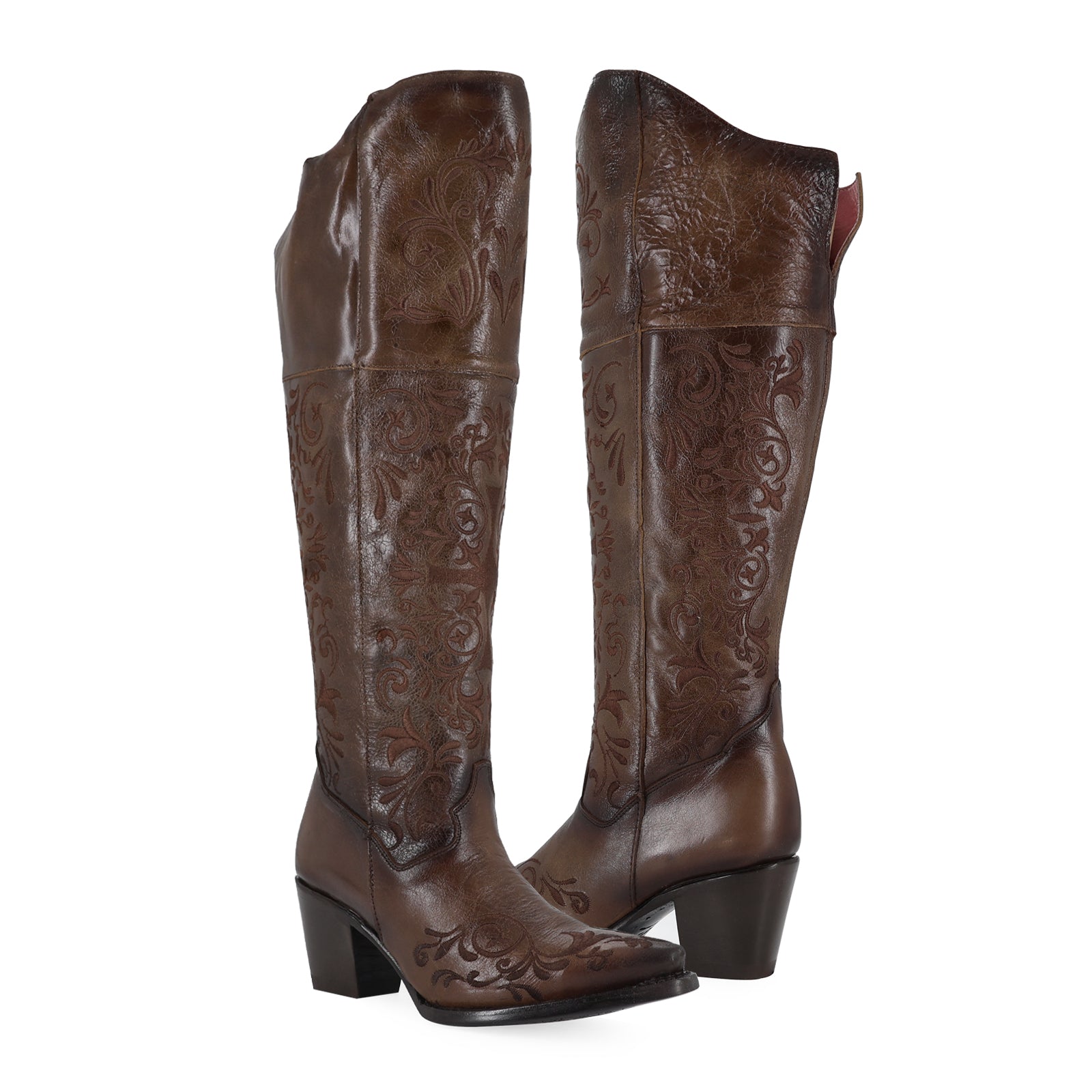 Bota vaquera para dama de piel modelo Holly