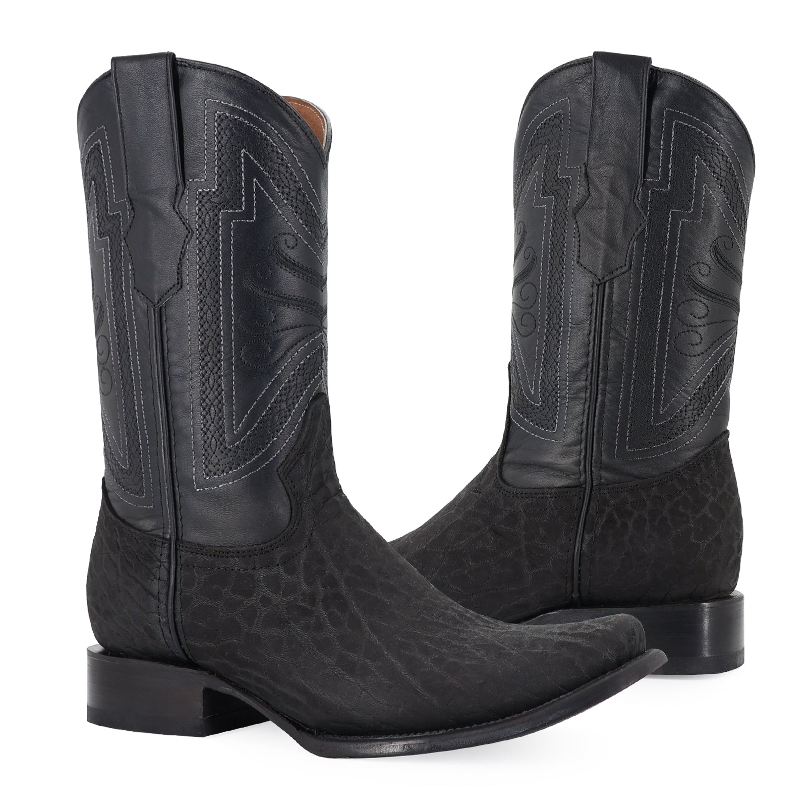 Bota Vaquera Dubai Cuello de Toro Negro