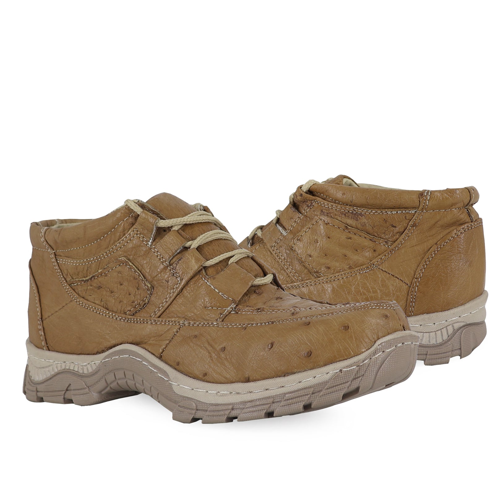 Zapato Perry Para Hombre En Piel De Avestruz Paja