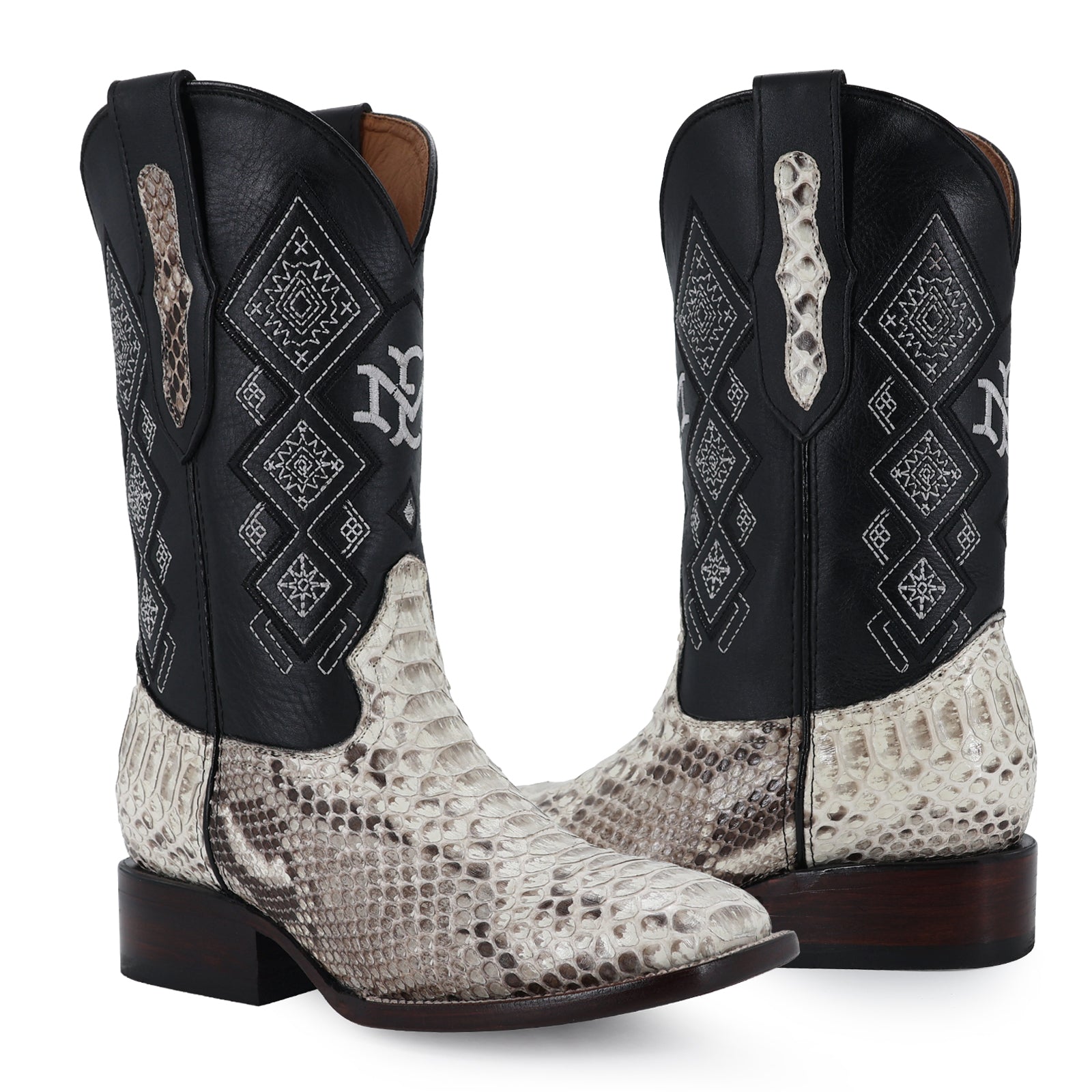 Bota Vaquera Bulldog Pitón Natural