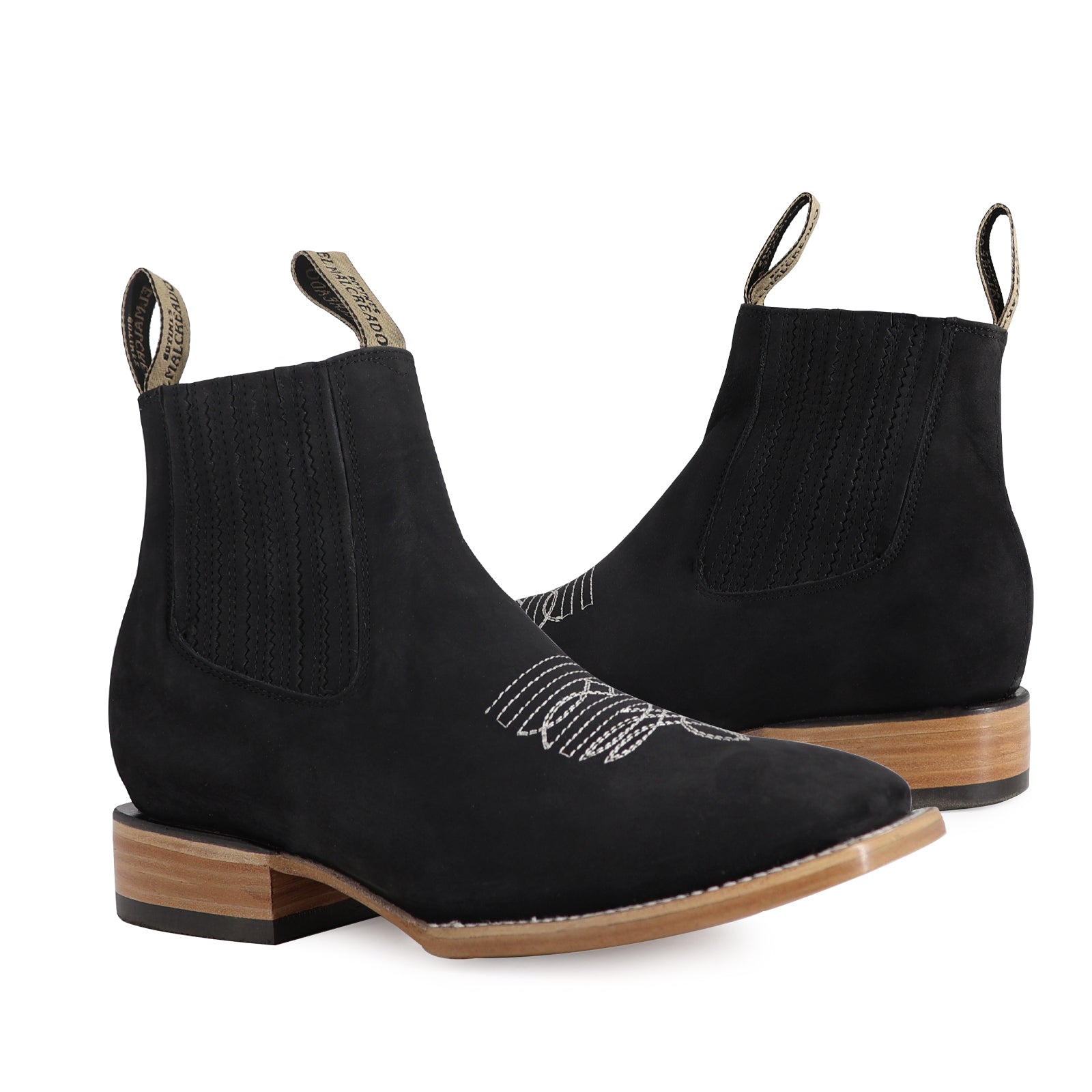 Botín Bulldog Nobuck Con Ringle Negro