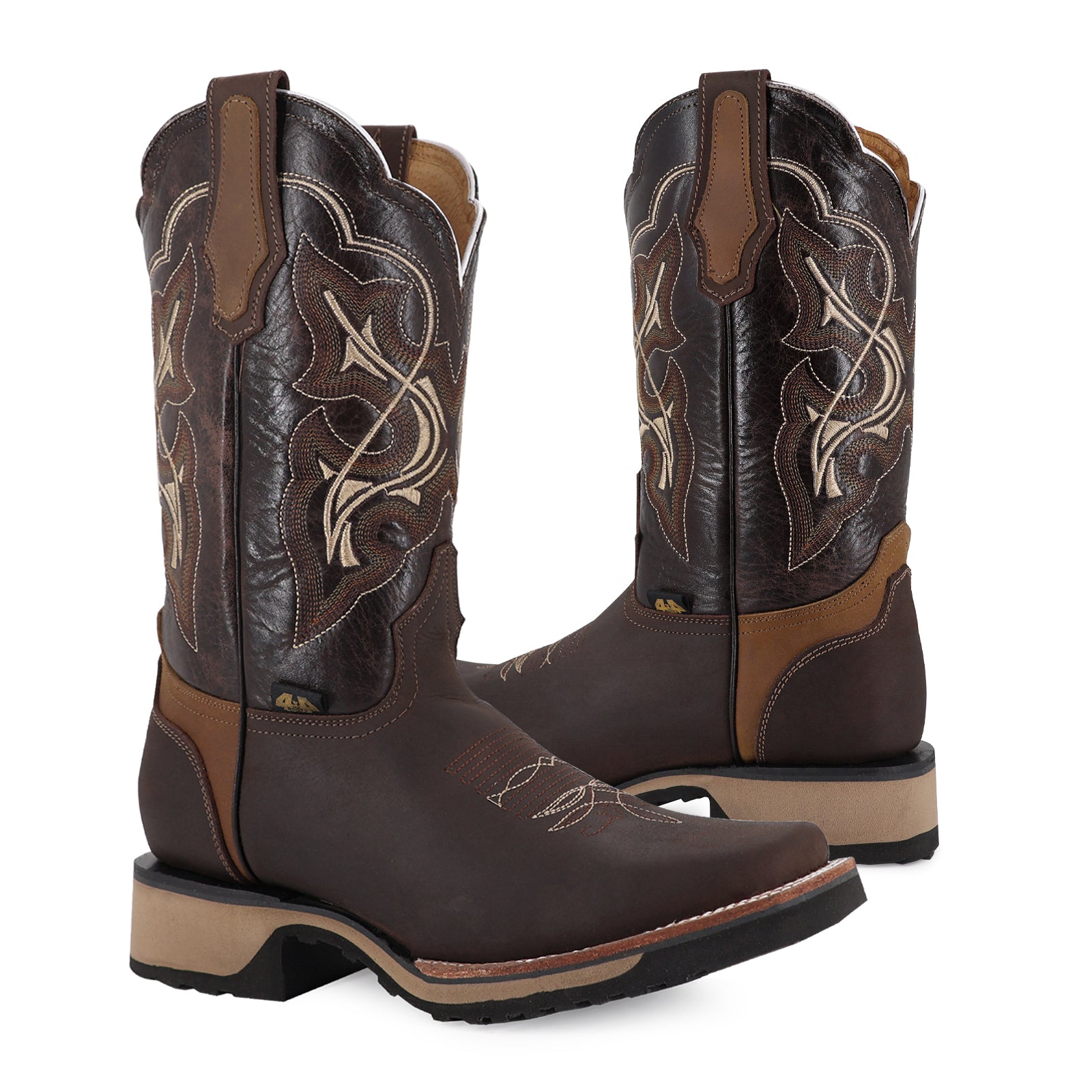 Bota Vaquera Rodeo Res Gold Chocolate