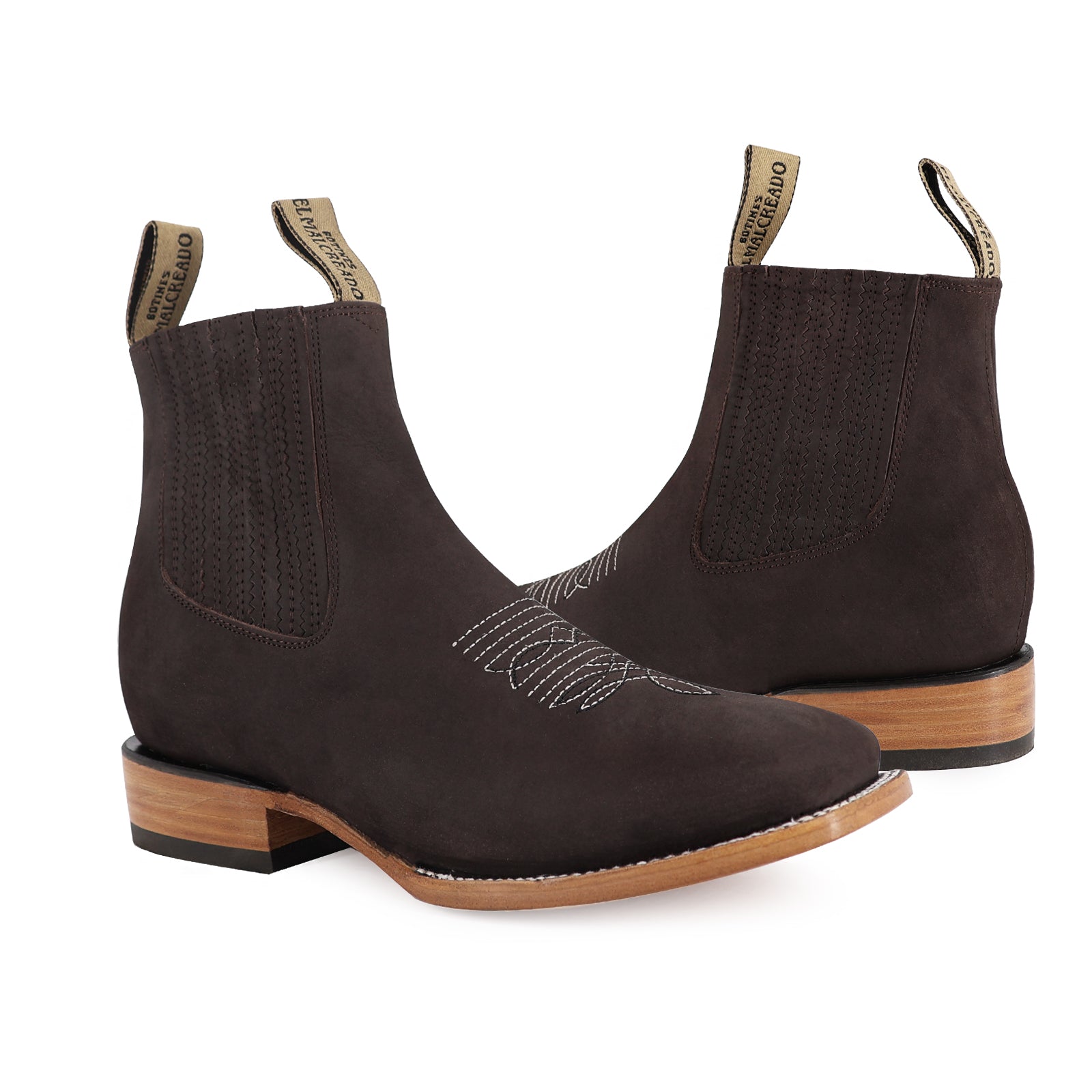 Botín Bulldog Nobuck Con Ringle Choco