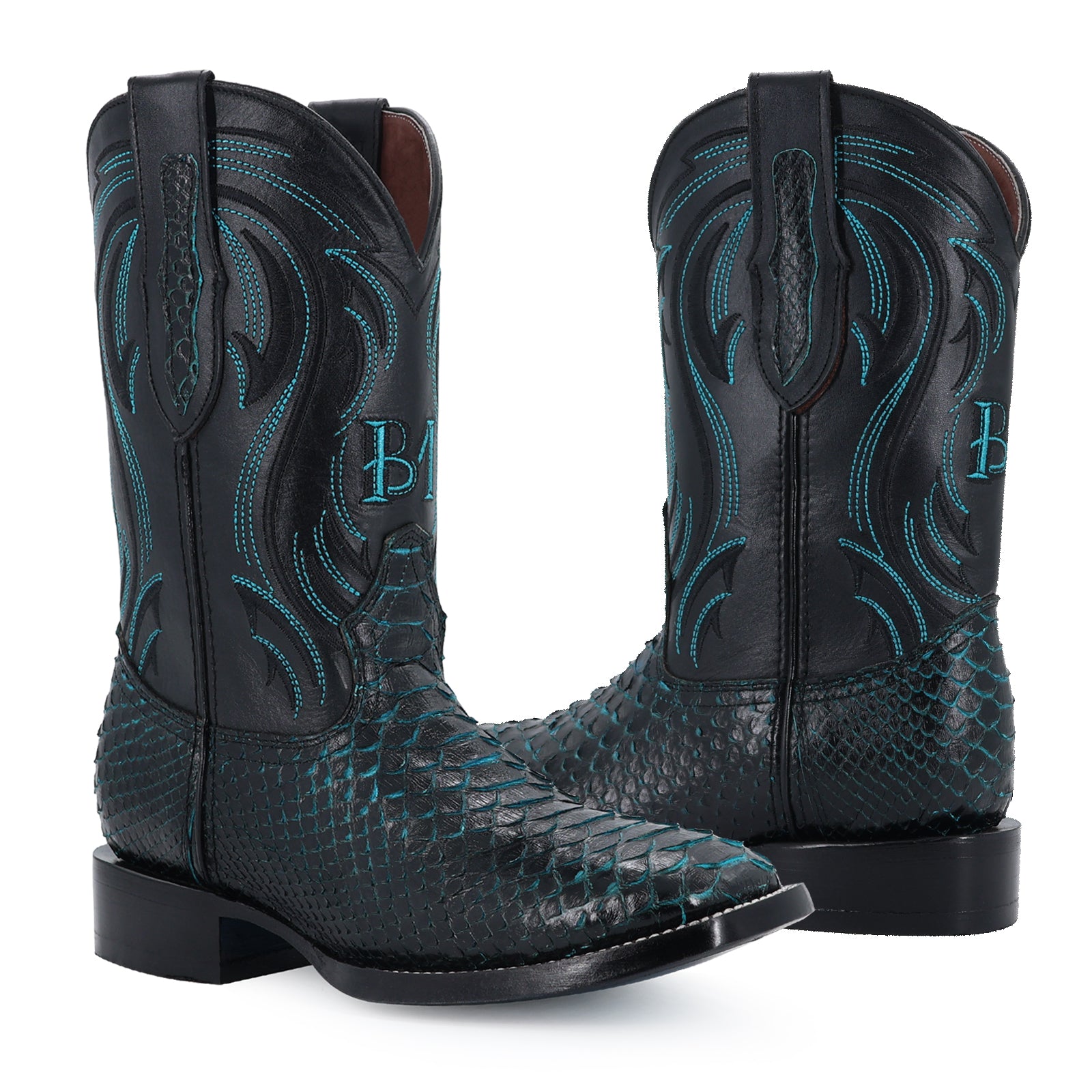 Bota Vaquera Bulldog Piton Negro Jade