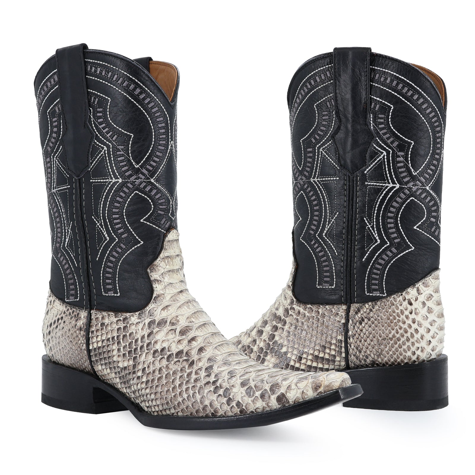 Bota Vaquera Holanda Pitón Natural