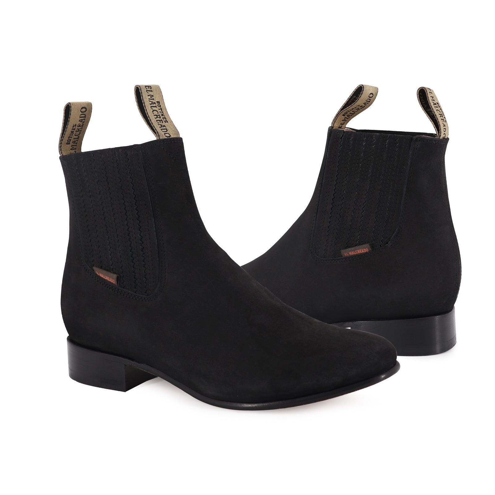 Botín Charro Negro Nobuck