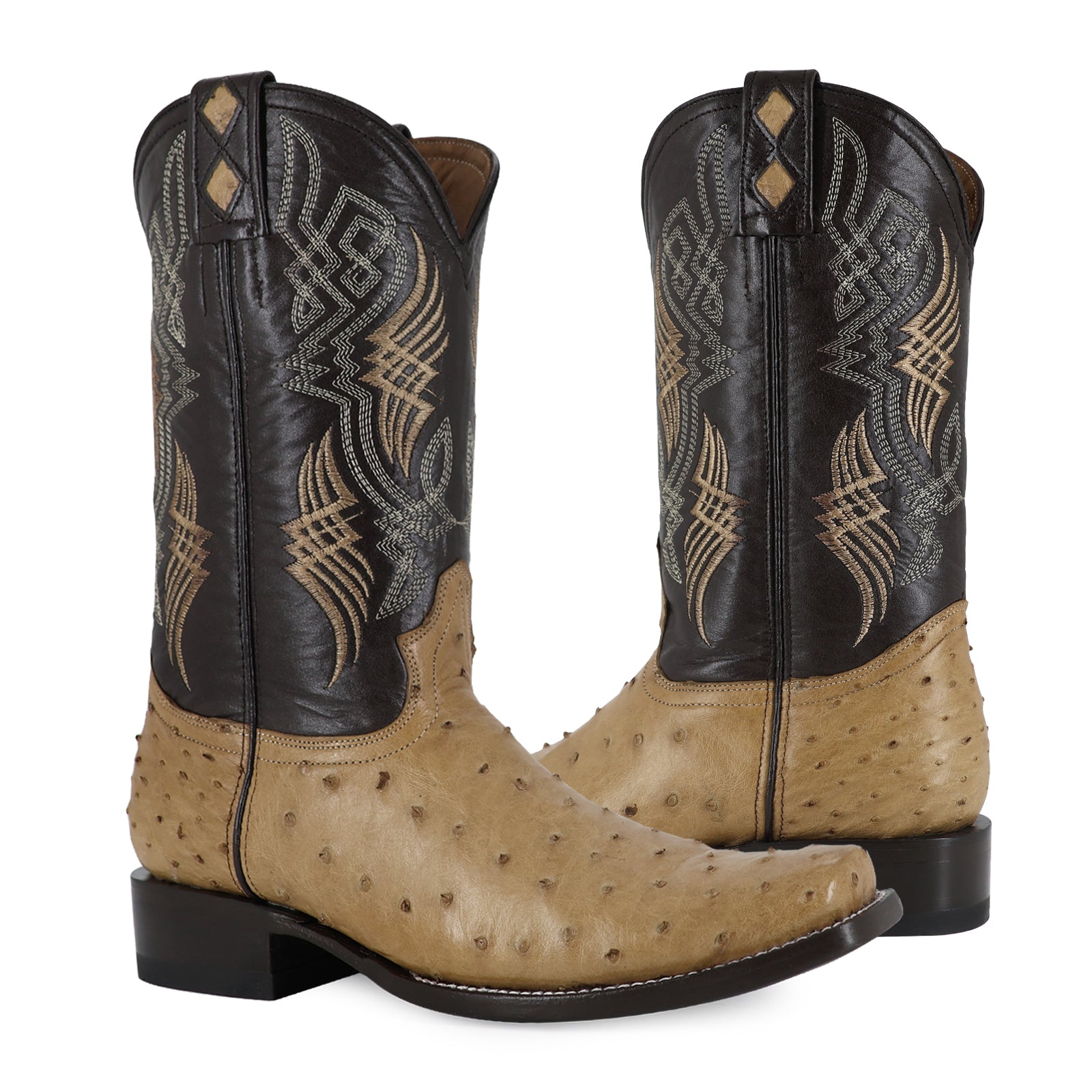 Bota Vaquera Dubai Avestruz Paja