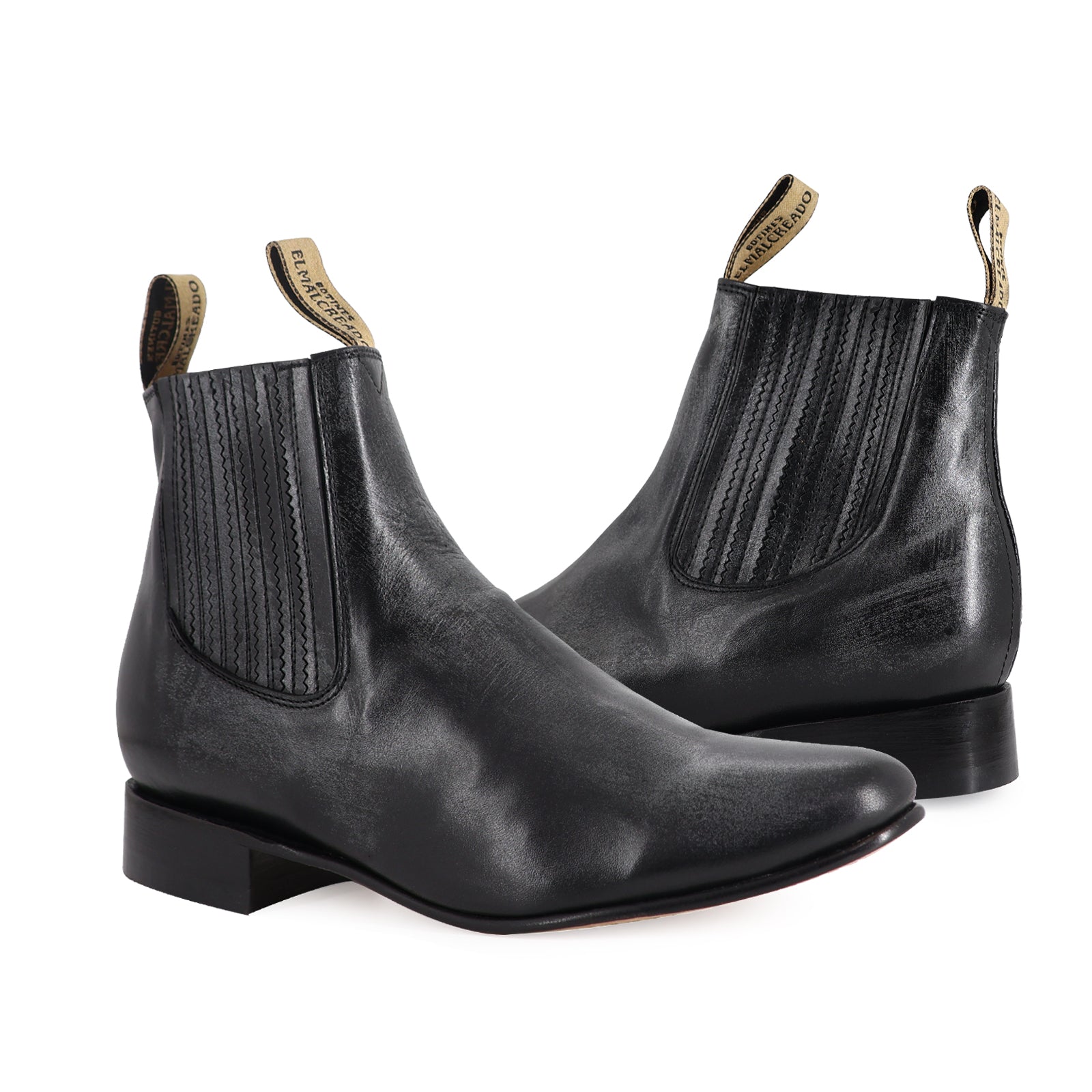 Botín Charro Negro Atanado