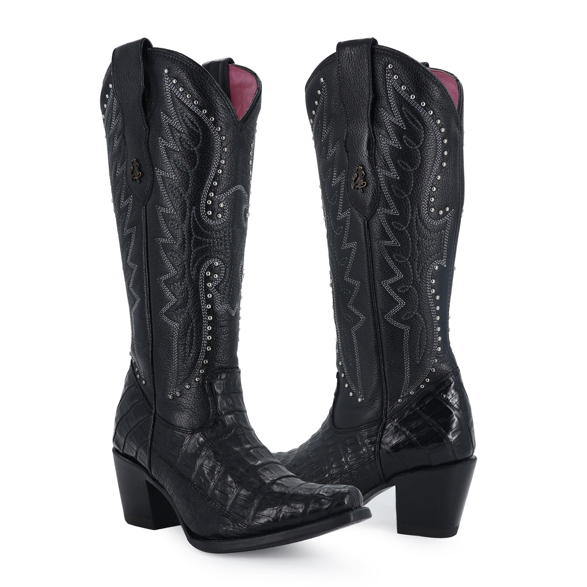 Bota vaquera para dama de piel caiman modelo Liberty