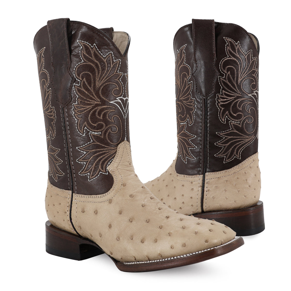 Bota Vaquera Bulldog Para Caballero Piel De Avestruz