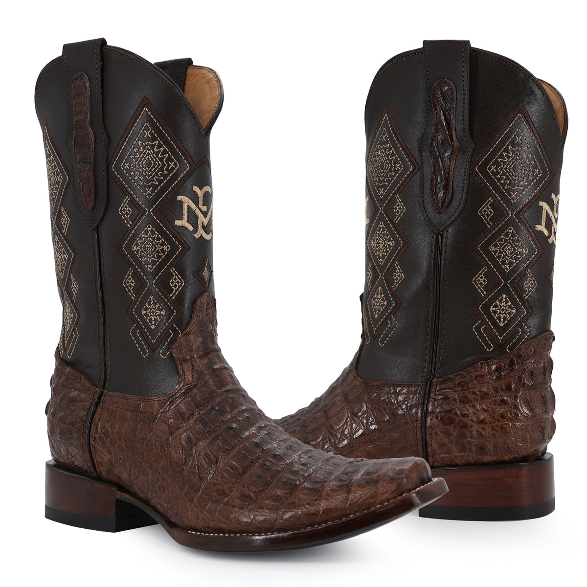 Bota Vaquera Dubai Para Caballero Piel Cocodrilo Lomo