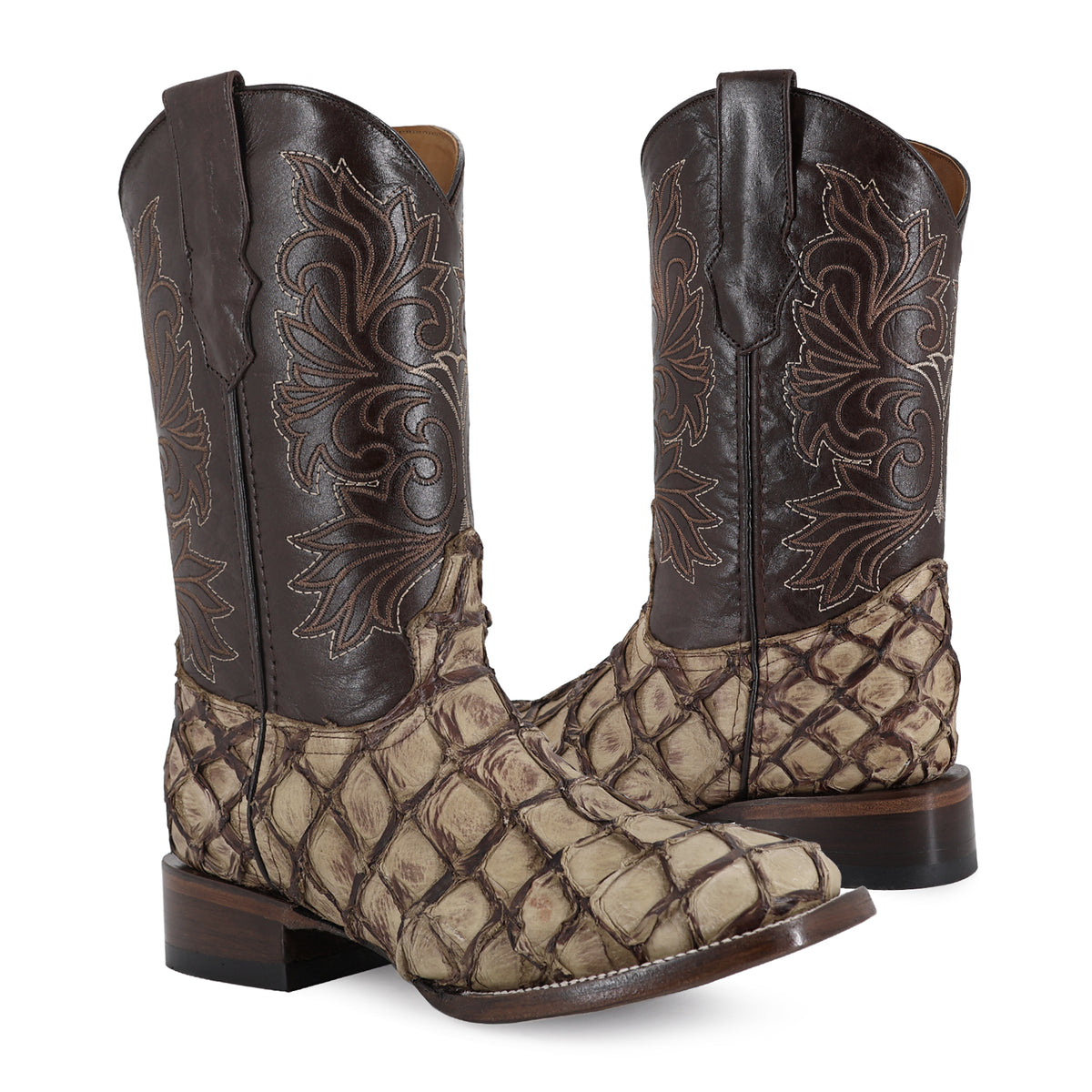 Bota Vaquera Bulldog Para Caballero Piel Pescado
