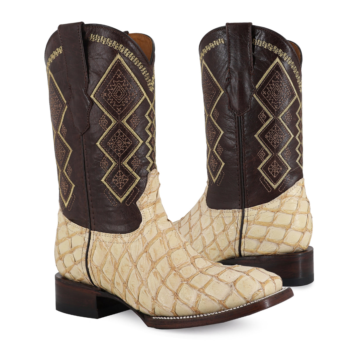 Bota Vaquera Bulldog Para Caballero Piel Pescado