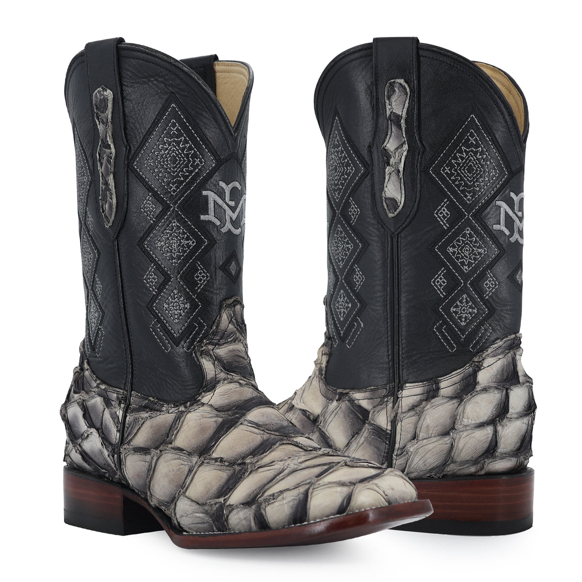 Bota Vaquera Bulldog Para Caballero Piel Pescado Nobuck