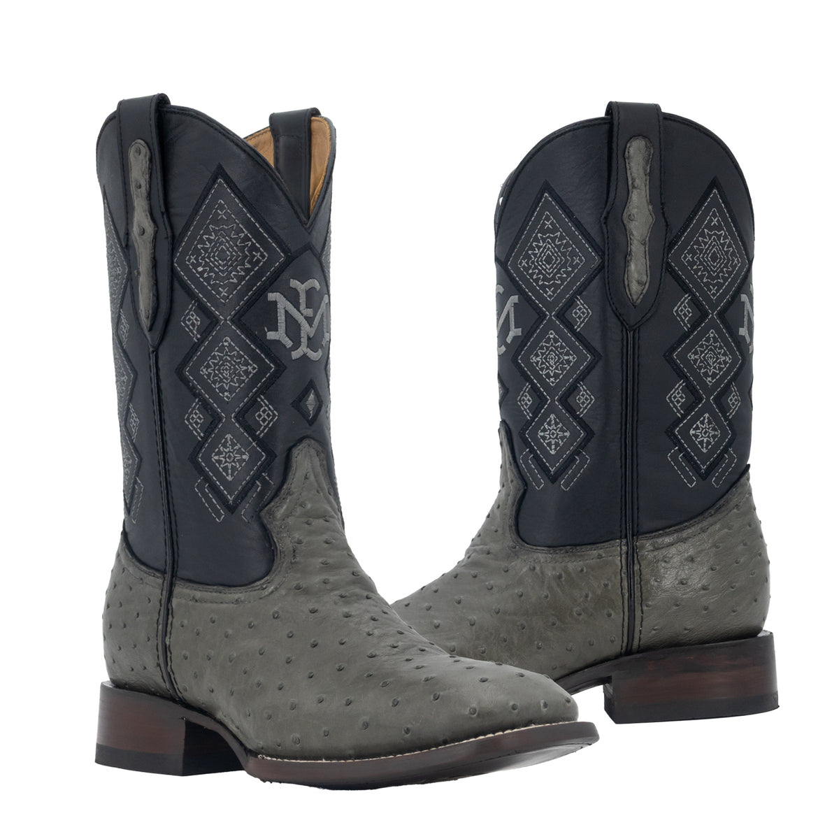 Bota Vaquera Bulldog Para Caballero Piel De Avestruz