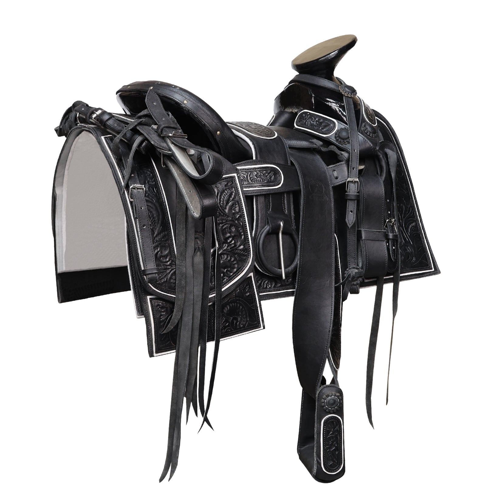 Montura Cuadrada Negro Cincelada