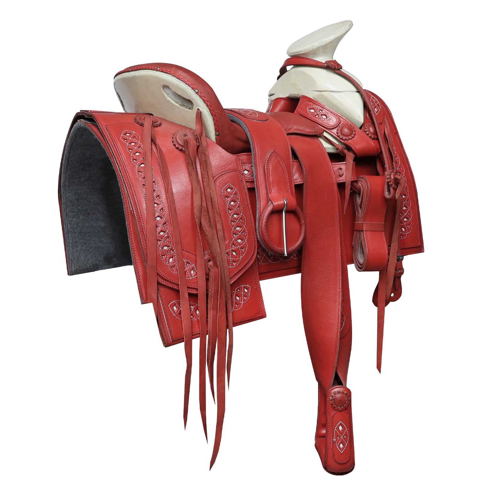 Montura Cuadrada Roja Rombos