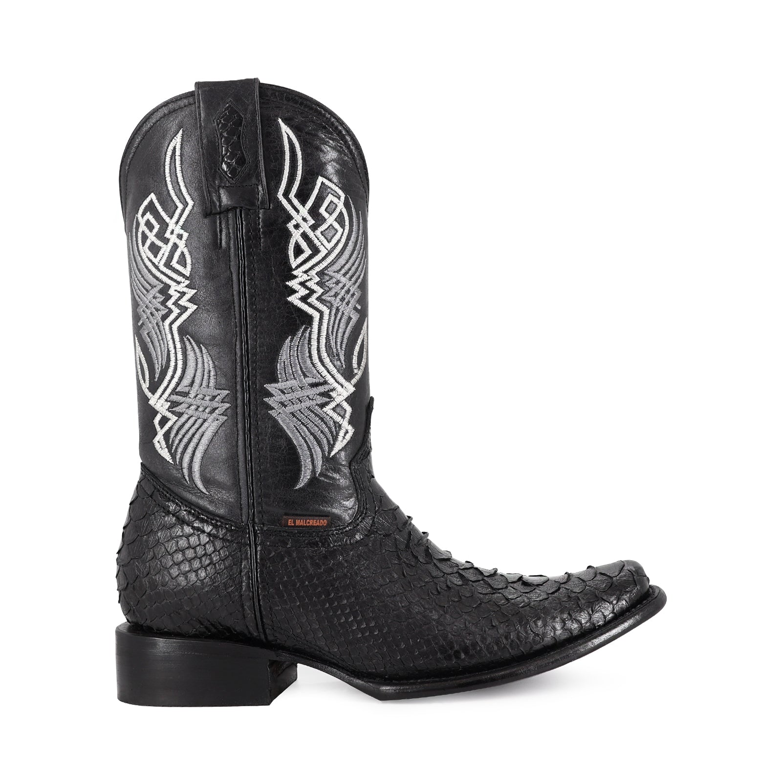 Bota Vaquera Dubai Pitón Negro