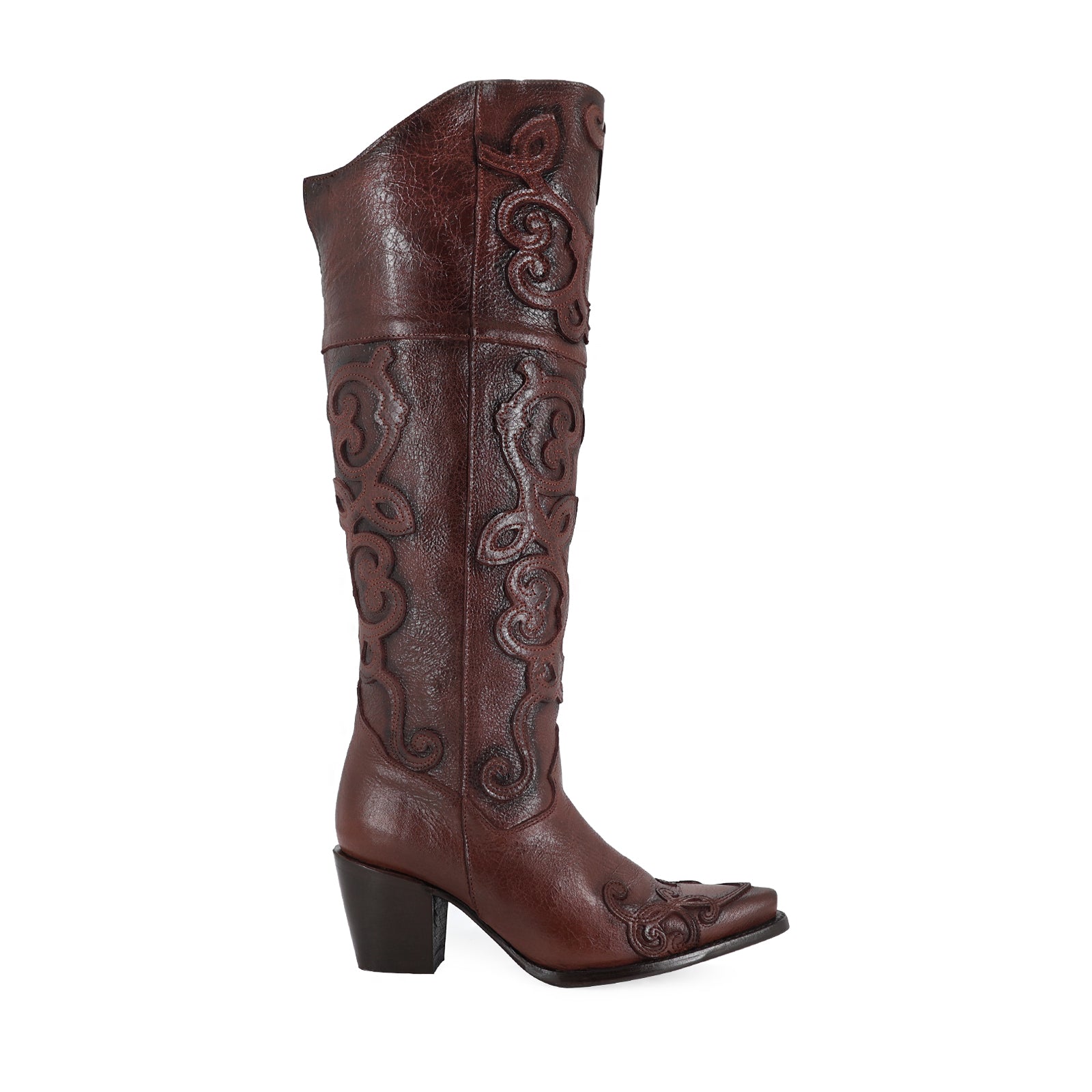 Bota vaquera para dama de piel modelo Marbella