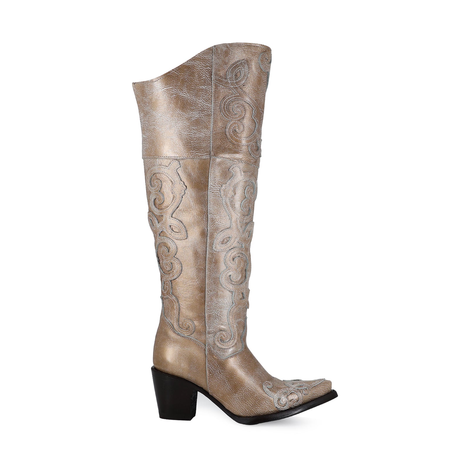 Bota vaquera para dama de piel modelo Marbella