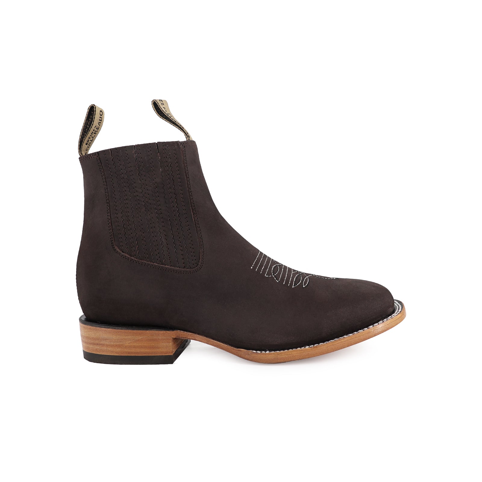 Botín Bulldog Nobuck Con Ringle Choco