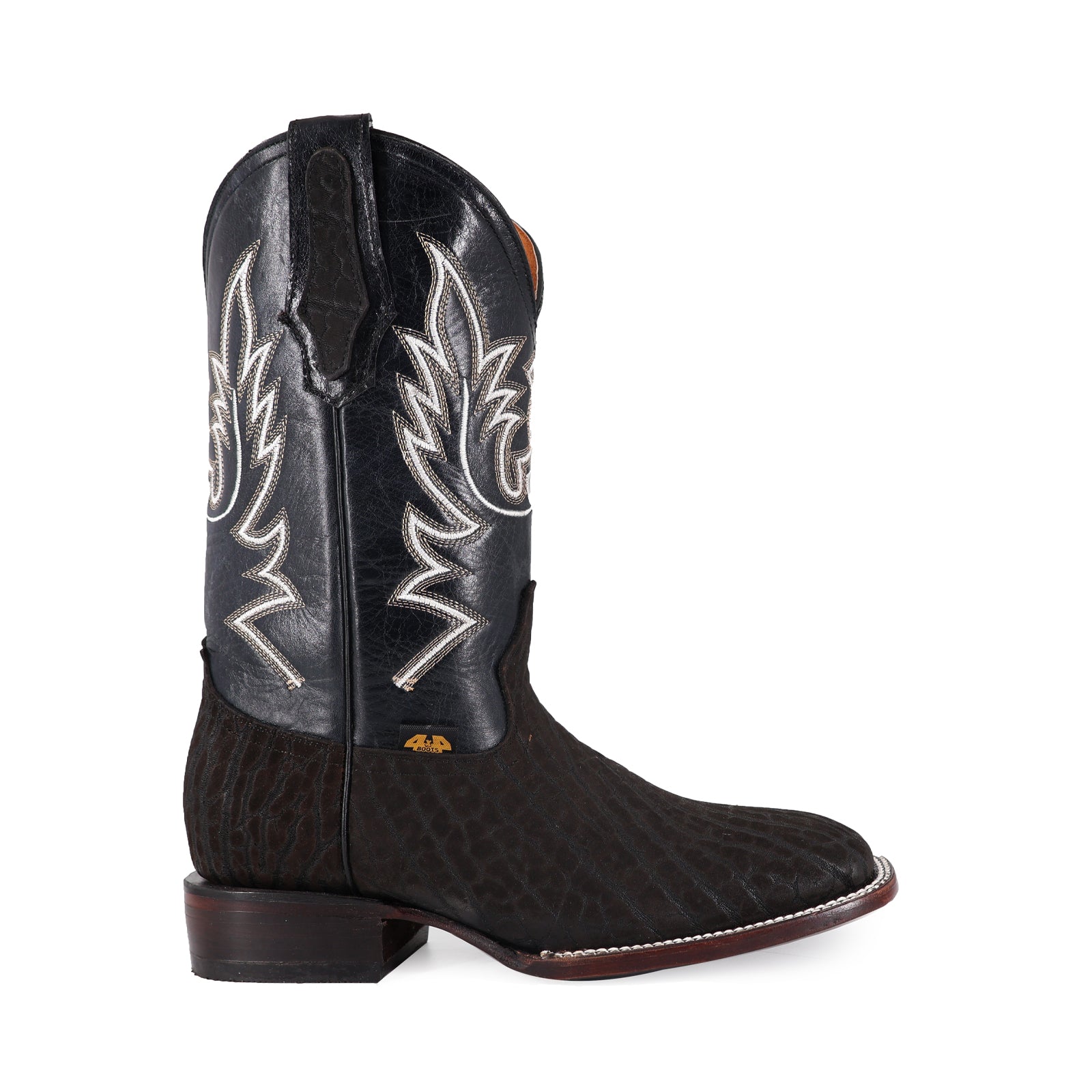 Bota Vaquera Bulldog Cuello De Toro Negro