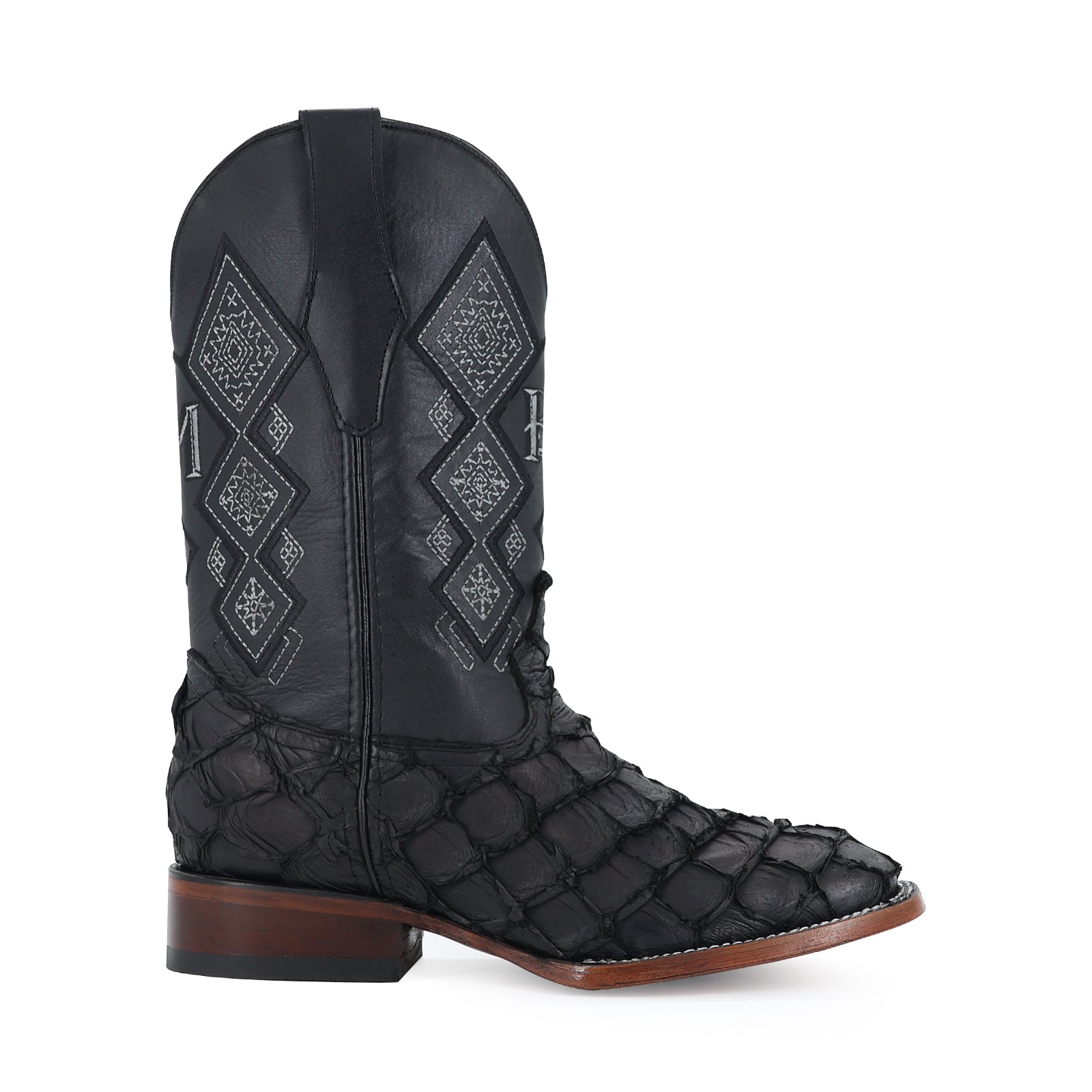 Bota Vaquera Bulldog Pescado Nobuck Negro