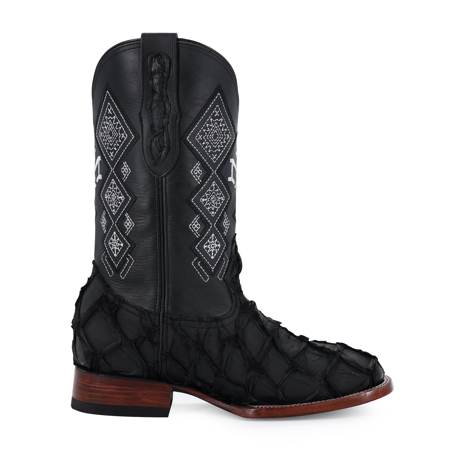 Bota Vaquera Bulldog Pescado Nobuck Negro
