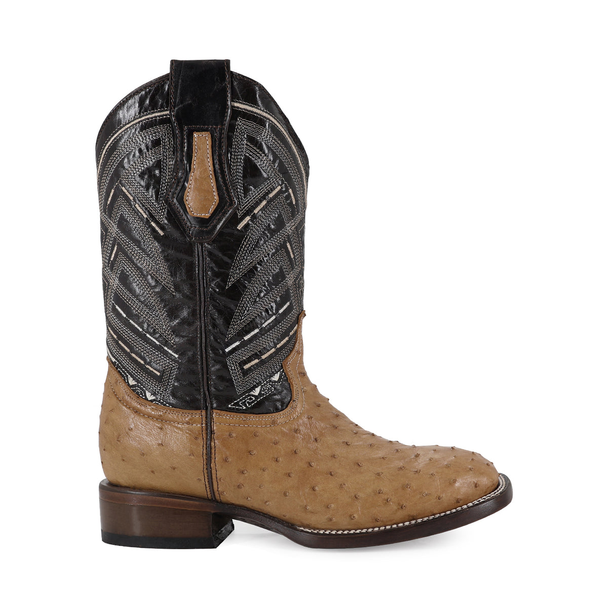 Bota Vaquera Bulldog Para Caballero Modelo Avestruz Rustico