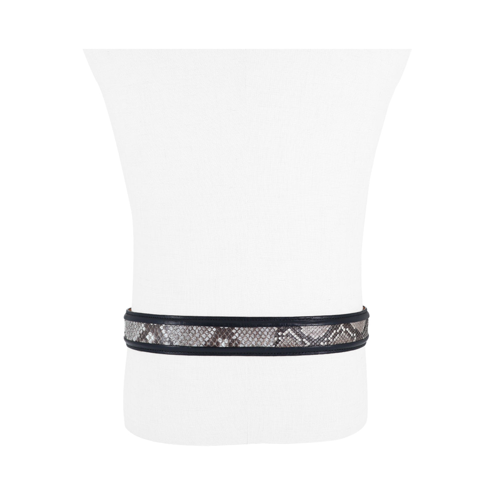 Cinturon Hebilla Cua Para Hombre En Piel De Piton