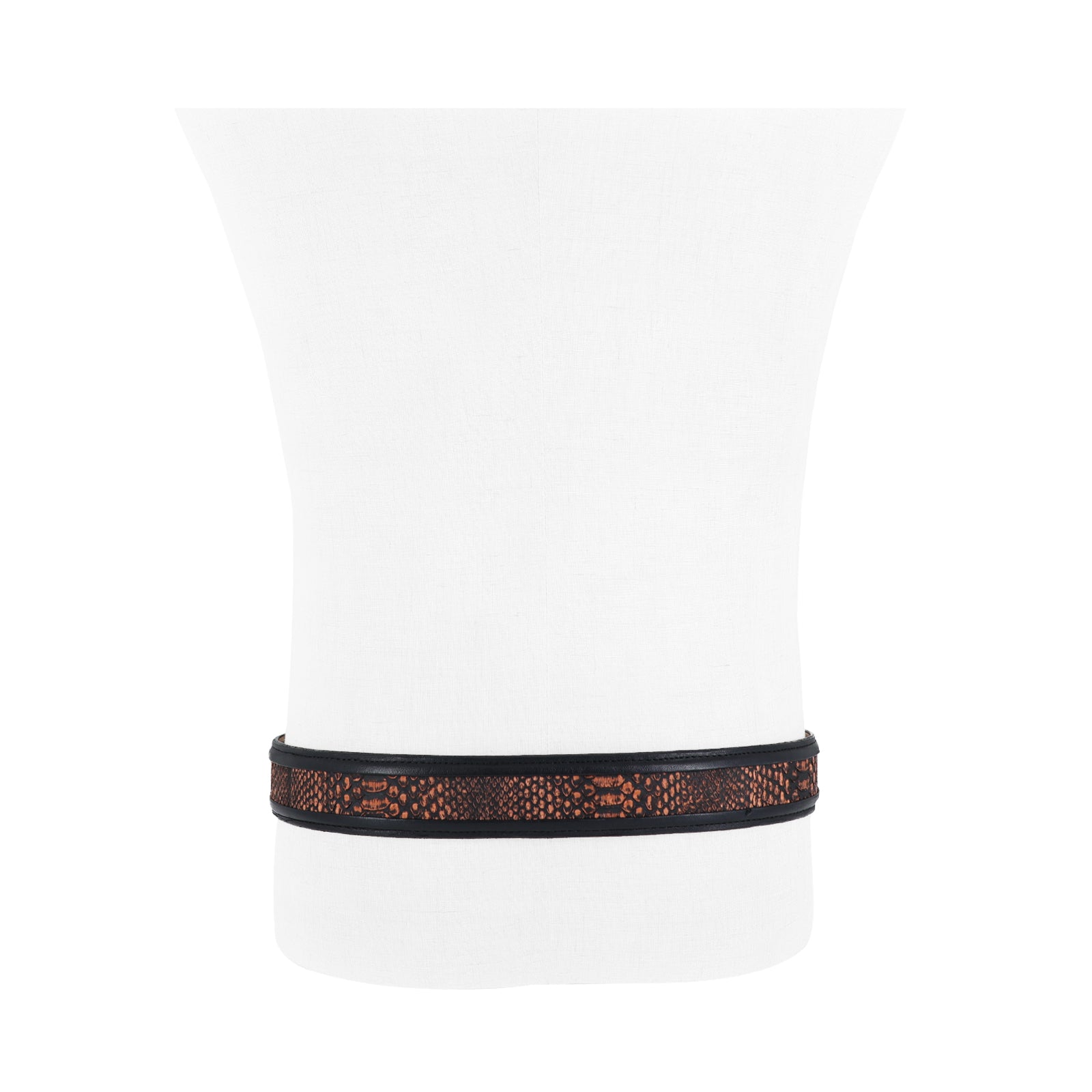 Cinturon Hebilla Cua Para Hombre En Piel De Piton