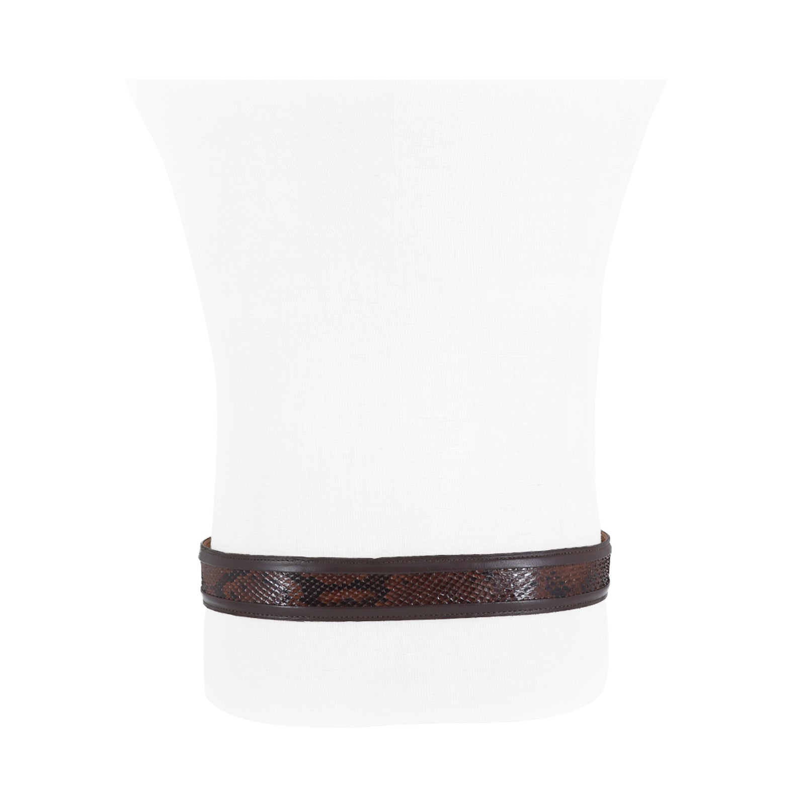 Cinturon Hebilla Cua Para Hombre En Piel De Piton