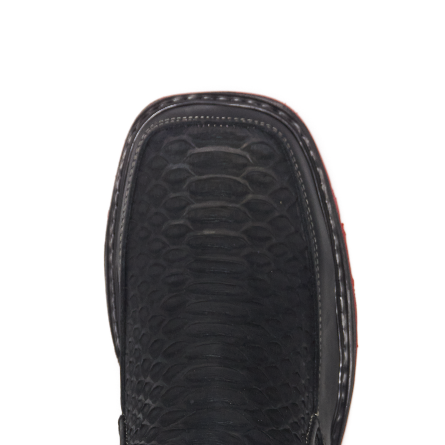 Botin Macho En Piel De Piton Suela Roja