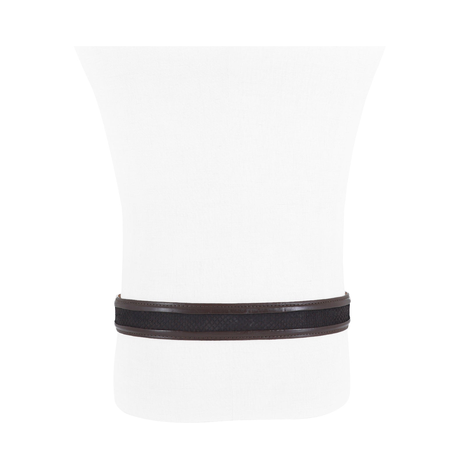 Cinturon Hebilla Cua Para Hombre En Piel De Piton nobuck