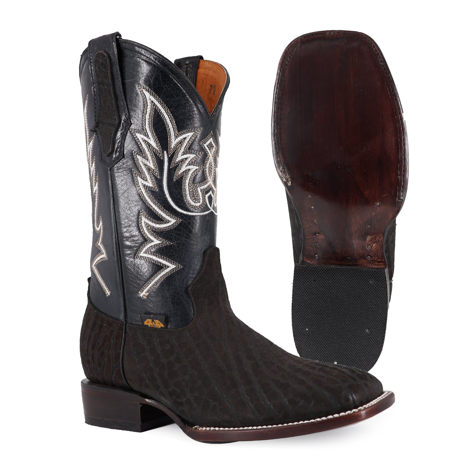 Bota Vaquera Bulldog Cuello De Toro Negro