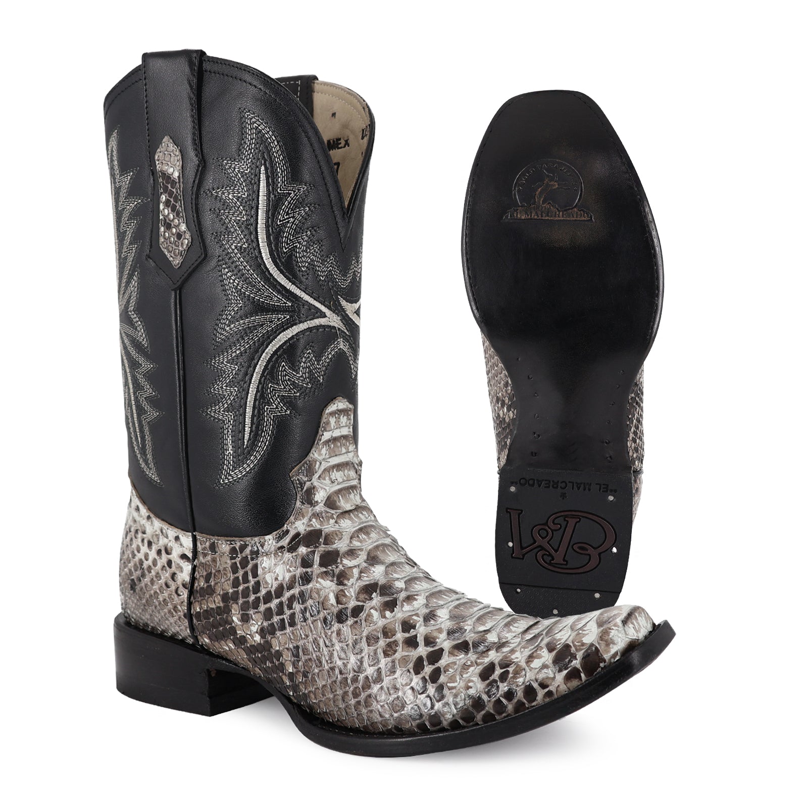 Bota Vaquera Dubai Pitón Natural