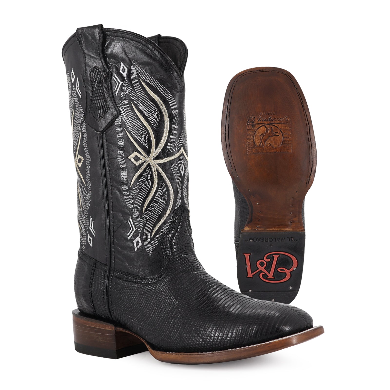 Bota Vaquera Bulldog Lizzar Negro