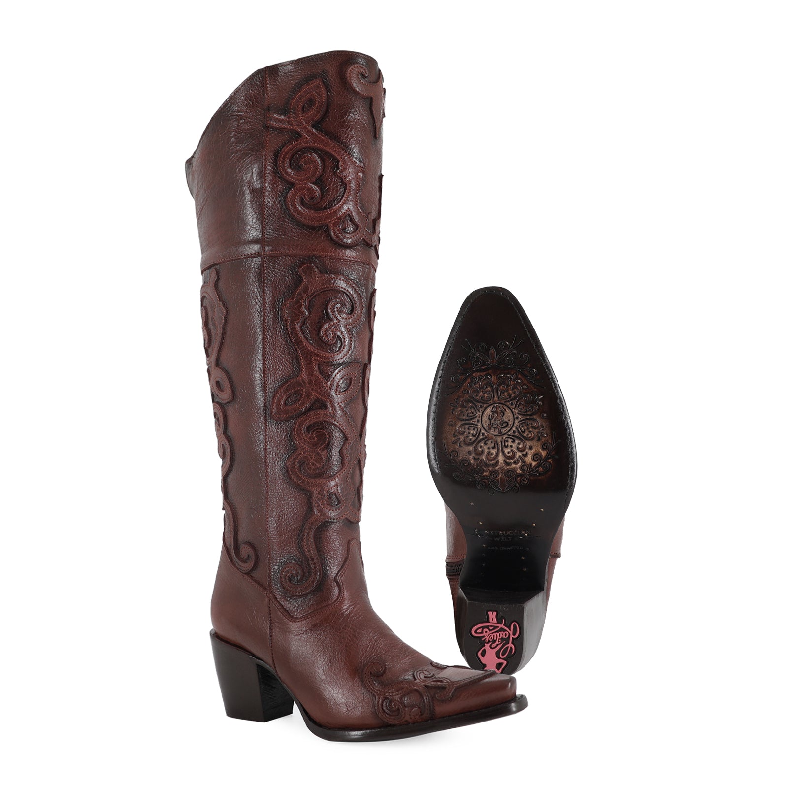 Bota vaquera para dama de piel modelo Marbella