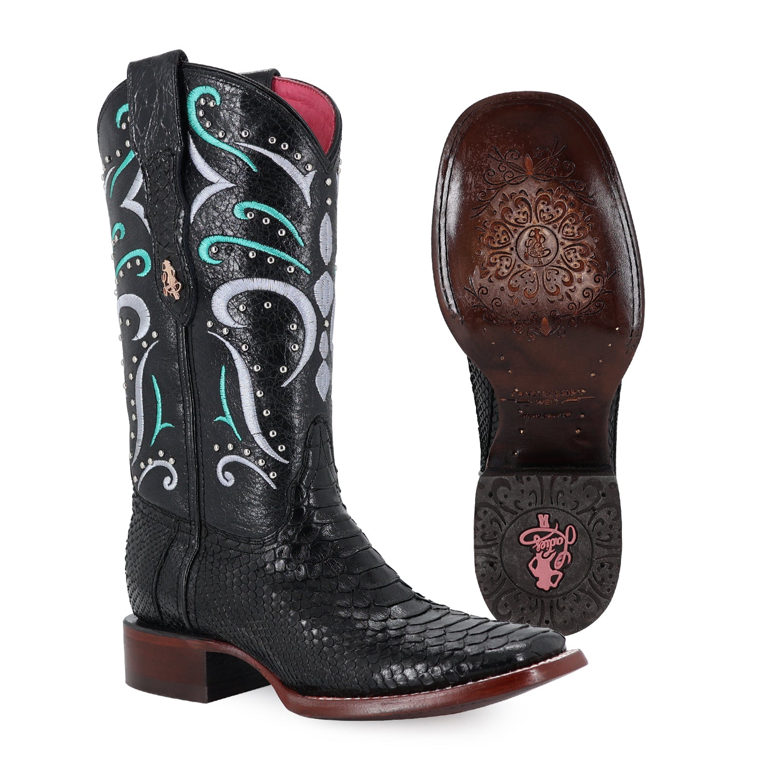 Bota vaquera para dama de piel modelo Joya